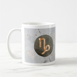 Stenbocken Grå Akvarell Astrologi Zodiak Tecken Kaffemugg