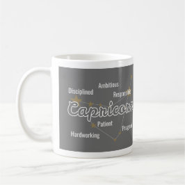 Stenbocken Grå Akvarell Astrologi Zodiak Tecken Kaffemugg