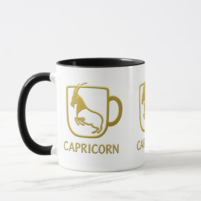 Stenbocken Guld Zodiakus Mugg | (Vänster)