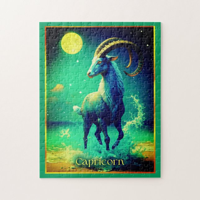 Stenbocken, havsgeten, Zodiac-tecken Pussel (Vertikal)