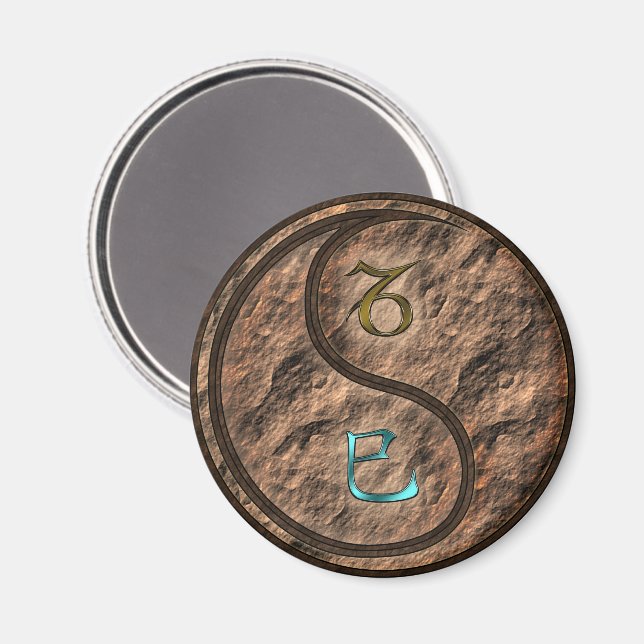 Stenbocken & Jordslangen Magnet (Front/Back)