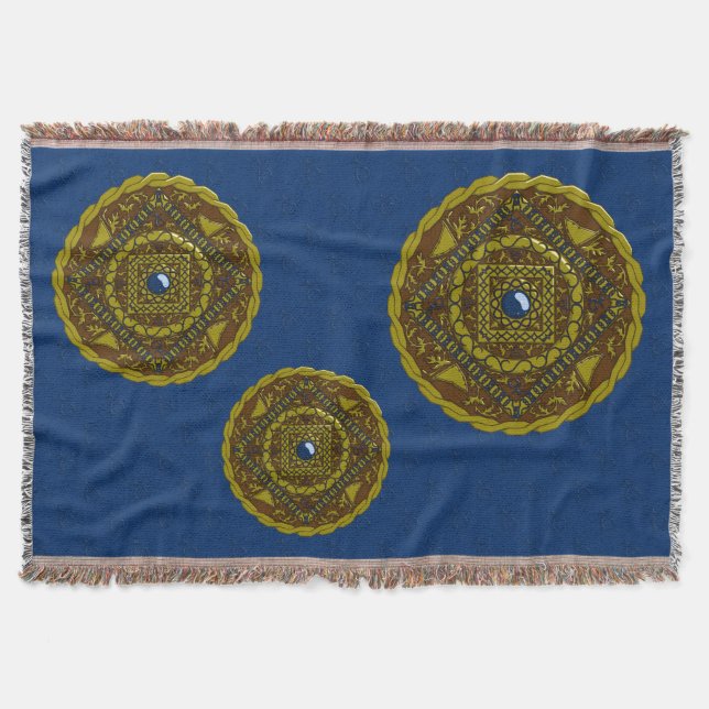 Stenbocken Mandala Kastfilt Filt (Framsidan)