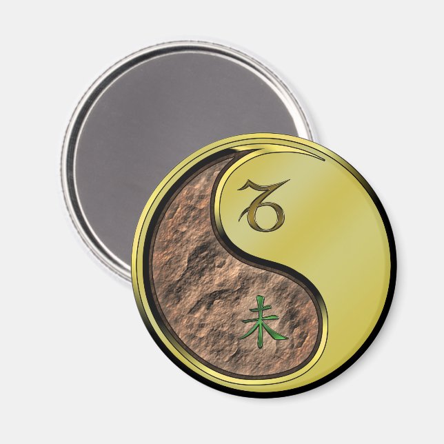 Stenbocken & Metallgeten Magnet (Front/Back)