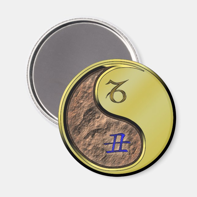 Stenbocken & Metalloxen Magnet (Front/Back)