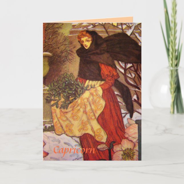 "Stenbocken" Stjärntecken Kort (Framsida)