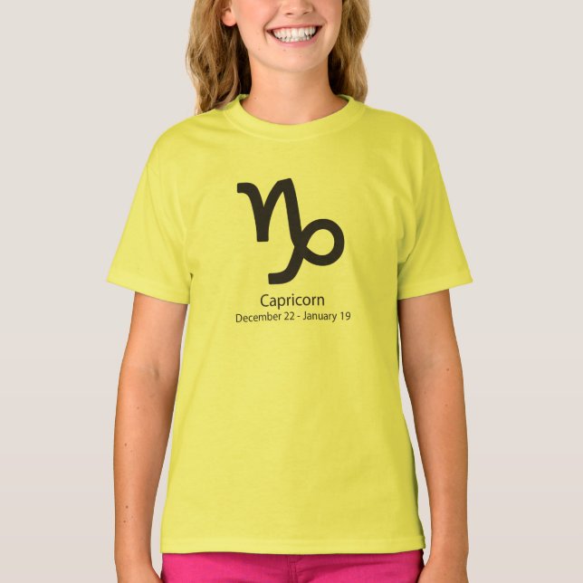 Stenbocken stjärntecken tee shirt (Framsida)