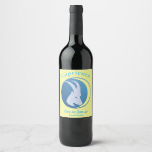 Stenbocken Tecken Thunder_Cove Vinflaska Etikett