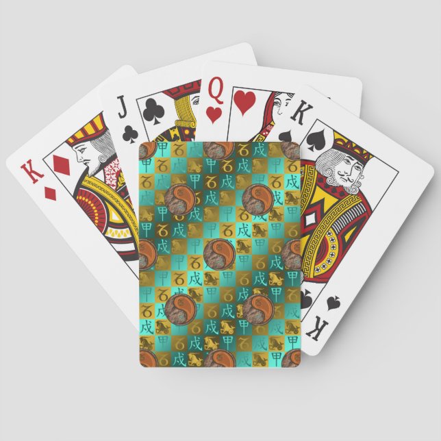 Stenbocken & Trä Hund Casinokort (Baksidan)