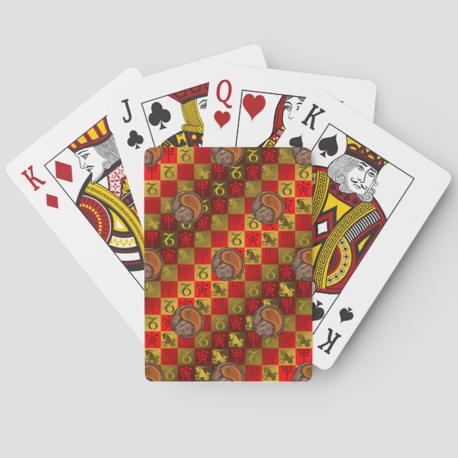 Stenbocken & Trä Tigern Casinokort (Baksidan)