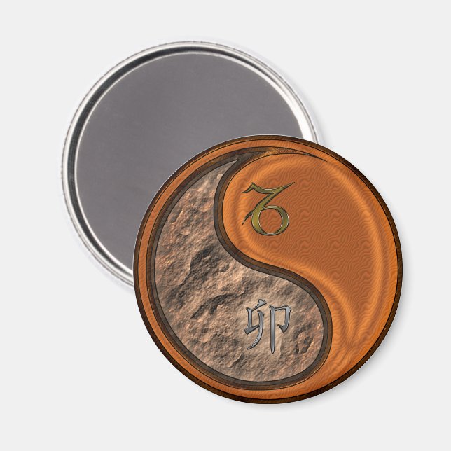 Stenbocken & Träkanin Magnet (Front/Back)