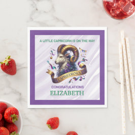 Stenbocken Zodiac Baby Shower Pappersservett