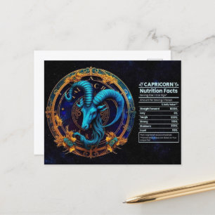 Stenbocken Zodiac Födelsedagskort Vykort