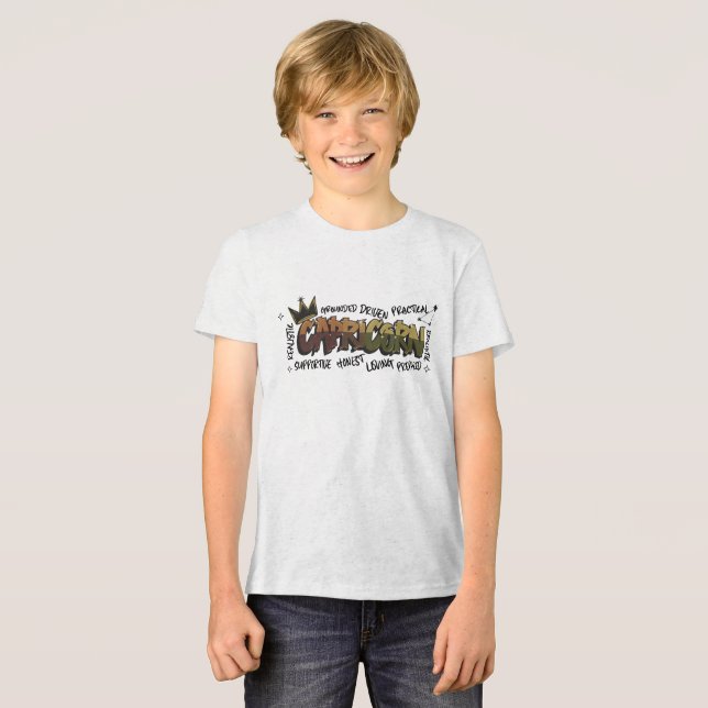 Stenbocken Zodiac Graffiti  T Shirt (Framsida Full)