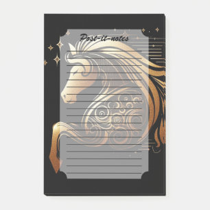 Stenbocken Zodiac Guld Häst Astrologi Post-it Block
