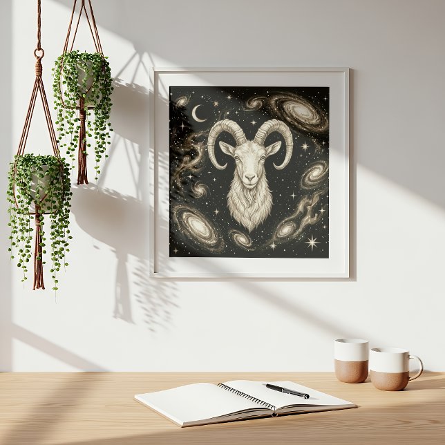 Stenbocken Zodiac Himmels Astrologi Poster (Skapare uppladdad)