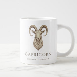 Stenbocken Zodiac Personligt Namn & Födelsedatum Jumbo Mugg