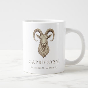 Stenbocken Zodiac Personligt Namn & Födelsedatum Jumbo Mugg
