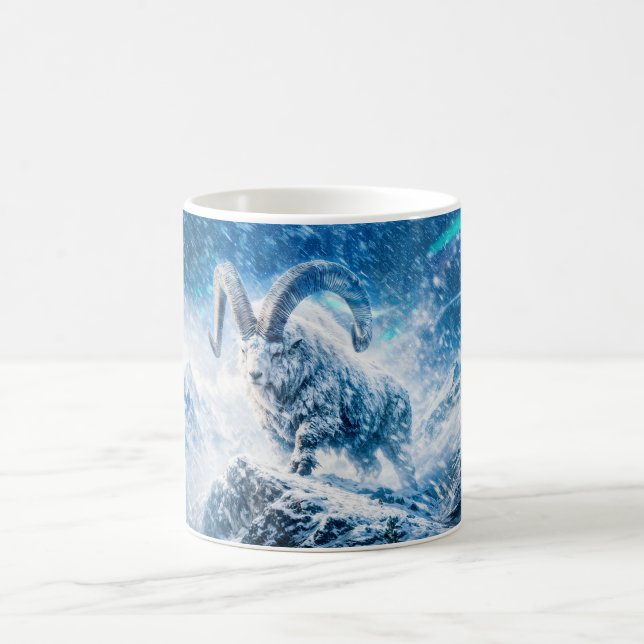 Stenbocken Zodiac som majestätisk bagge under Auro Kaffemugg (Center)