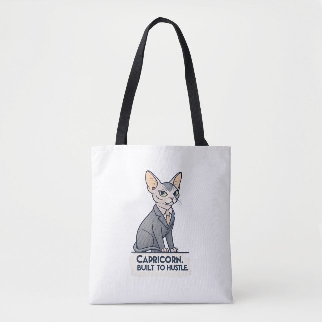 Stenbocken Zodiac Sphynx Katt Byggd Hustle Konst Tygkasse (Framsida)