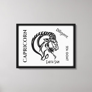 Stenbocken Zodiac-tecken och symbol Canvastryck