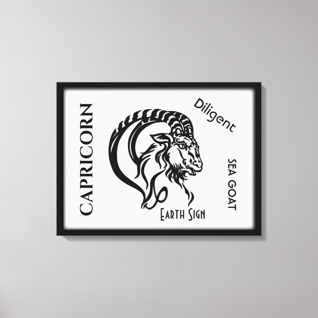Stenbocken Zodiac-tecken och symbol Canvastryck (Framsida)