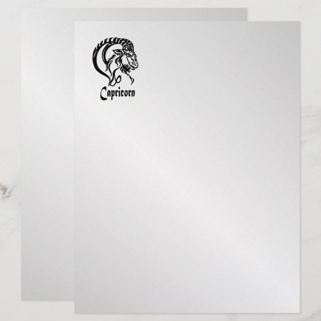 Stenbocken Zodiac-tecken och symbol Silver (Fram/baksida)