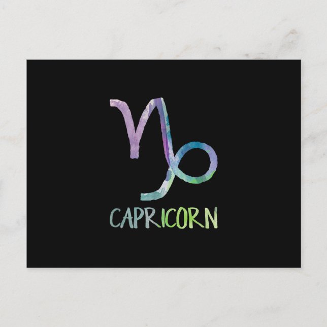 Stenbocken Zodiak Symbol Astrologi Sjöget Present Vykort (Framsida)