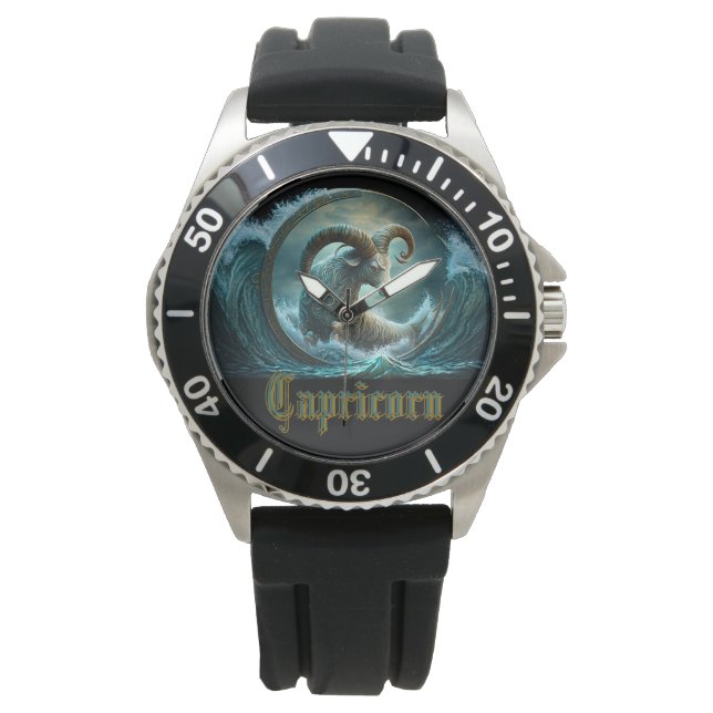 Stenbocken Zodiakens tecken Armbandsur (Framsida)