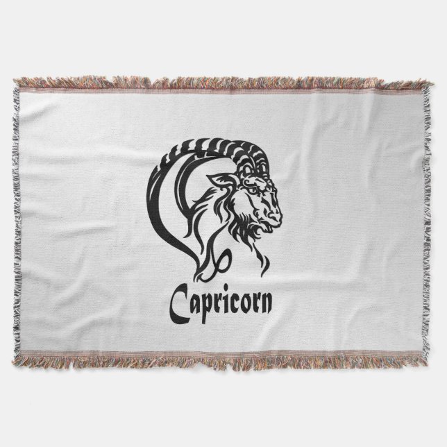 Stenbocken Zodiakskylt och symbol silver Filt (Framsidan)