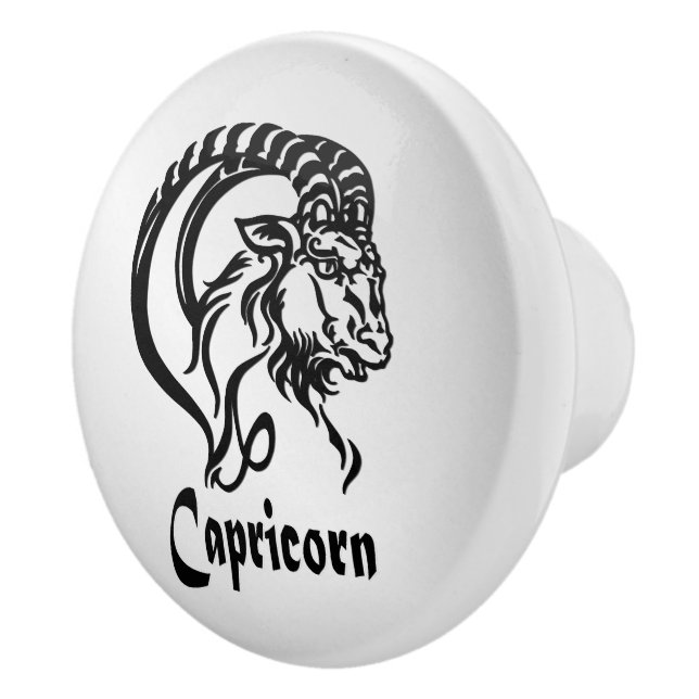 Stenbocken Zodiakskylt och symbol silver Knopp (Höger)