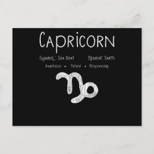 Stenbocken Zodiakus Tecken Present för Astrologi Ä Vykort