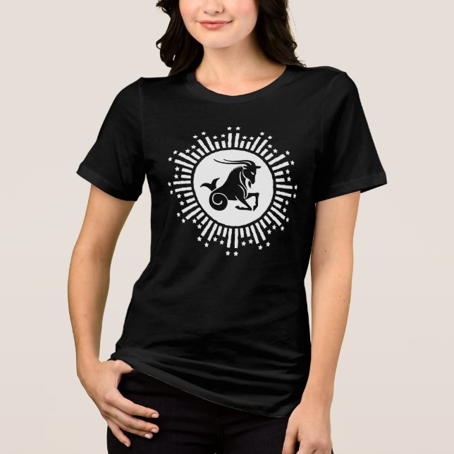 Stenbockens stjärntecken Get Kosmisk stjärnexplosi T Shirt (Framsida)