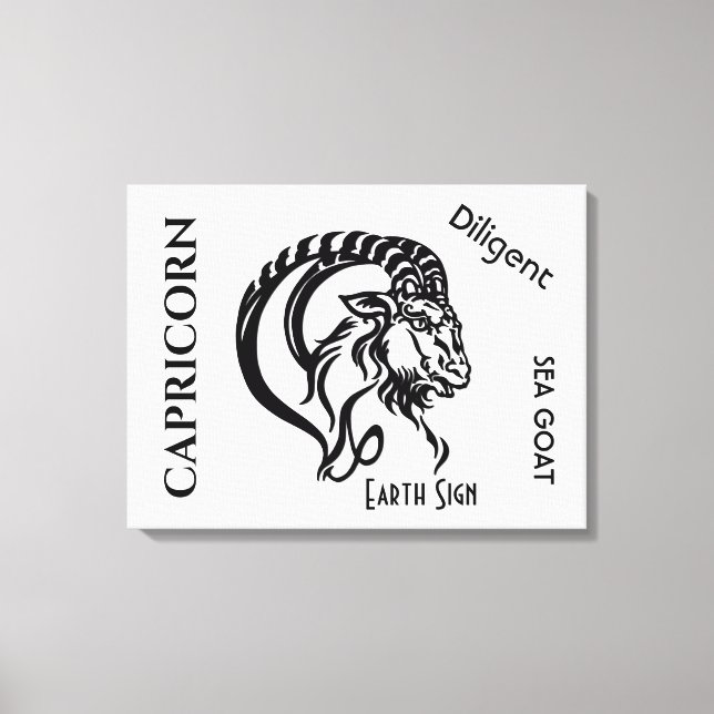 Stenbockens stjärntecken och symbol canvastryck (Framsida)