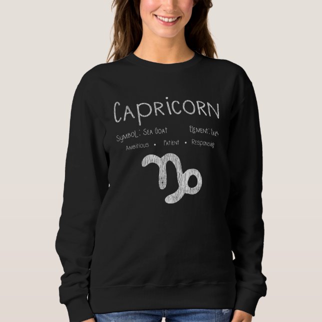 Stenbockens stjärntecken present till astrologiäls t shirt (Framsida)