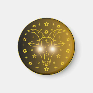 Stenbockens Zodiak-emblem Minimalt Celest Symbol Magnet