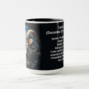 Stenbockens Zodiakuskonst för 22 december–19 janua Mugg
