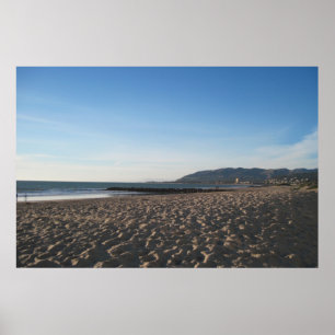 Stenbrygga på den Ventura stranden Poster