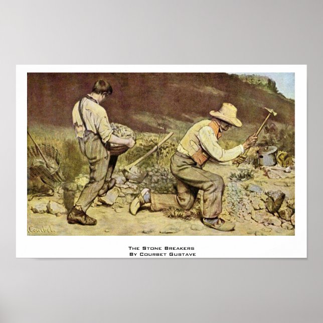 Stenbrytare efter Courbet Gustave Poster (Framsidan)
