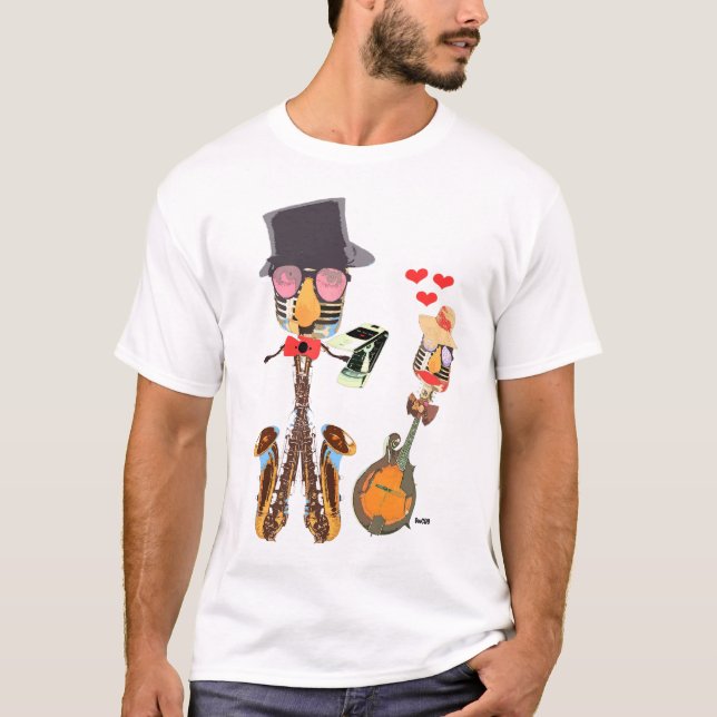 Stenchicken möter rulle för Herr sten n T-shirt (Framsida)