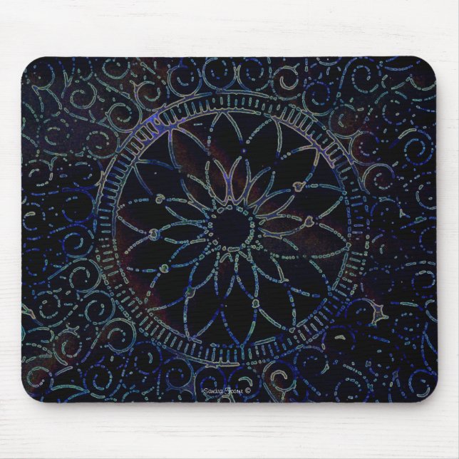 Stencied Doily Mouse Pad Musmatta (Framsidan)