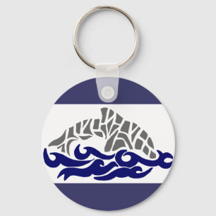 stencil dolphin key chain nyckelring
