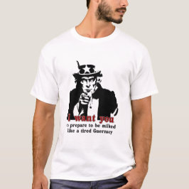stencil förbered dig på att mjölkas som en trött g tee shirt