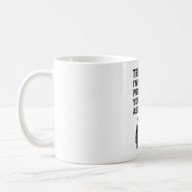 Stencil-gatukonst-kaffemugg för försäkringsproffs kaffemugg (Vänster)