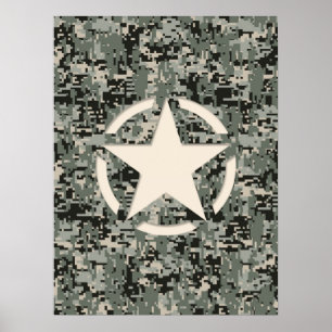 Stencil om digitalkamouflage poster