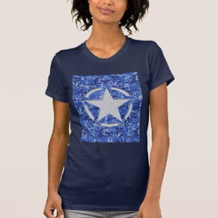 Stencil Retro Navy Blue Camouflage Tee