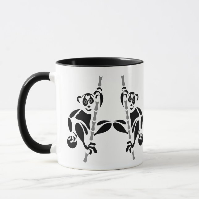 Stencil Slow Loris klättring Mugg (Vänster)
