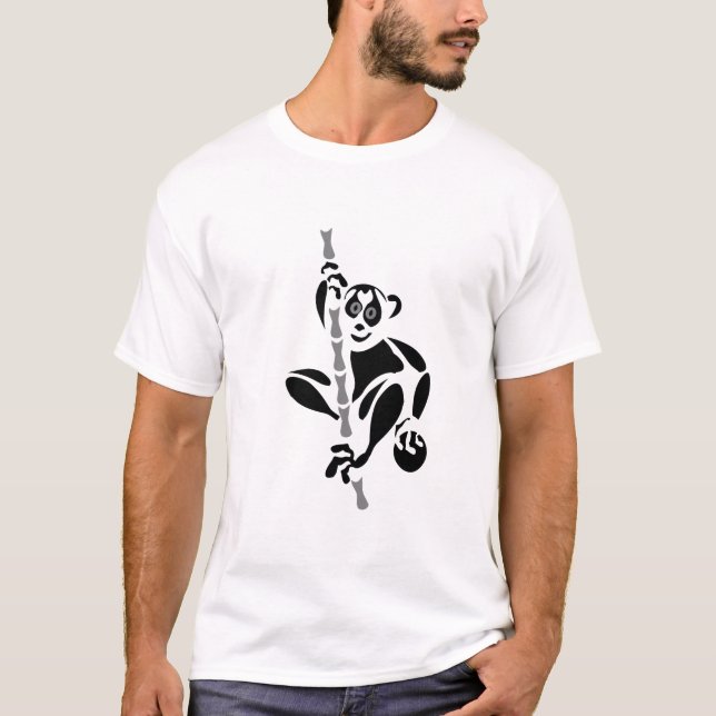 Stencil Slow Loris klättring T Shirt (Framsida)