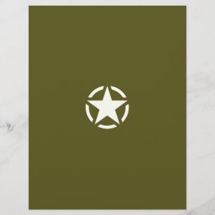 Stencil-Vintagen på Khaki-Grönten