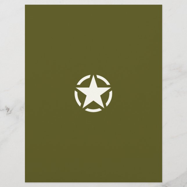 Stencil-Vintagen på Khaki-Grönten (Framsida)