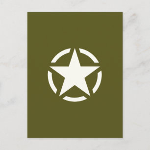 Stencil-Vintagen på Khaki-Grönten Vykort